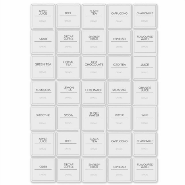 Aufkleber für Pantry-Etiketten (Vorderseite)