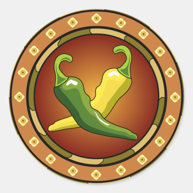 Aufkleber für Paprikaschoten aus mexikanischen Chi (Vorderseite)