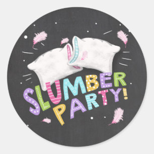 Aufkleber für Party-Sleepover-Umschlag Aufkleber