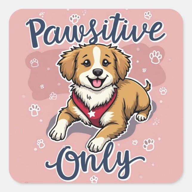 Aufkleber für pawsitive Energie (Vorderseite)