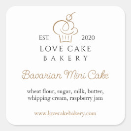 Aufkleber für personalisierte Backwaren