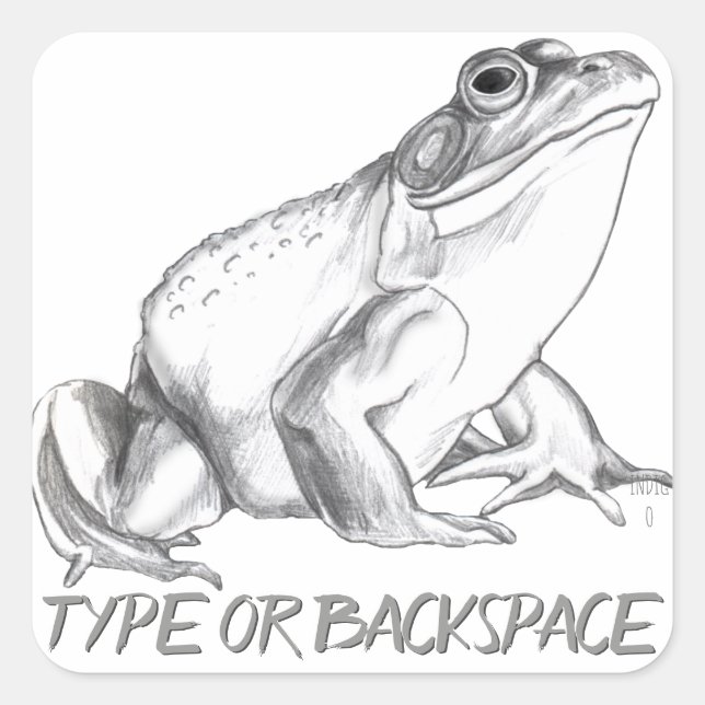 Aufkleber für Personalisierte Bullfrog Art Sticker (Vorderseite)