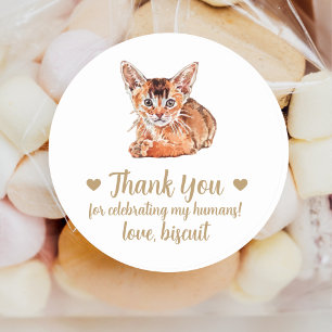 Aufkleber für personalisierte Cat-Gastgeschenk Hoc