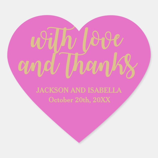 Aufkleber für Personalisierte Gastgeschenk Hochzei (Vorderseite)