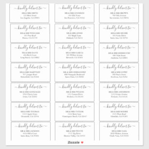 Aufkleber für personalisierte Hochzeitsanschrift