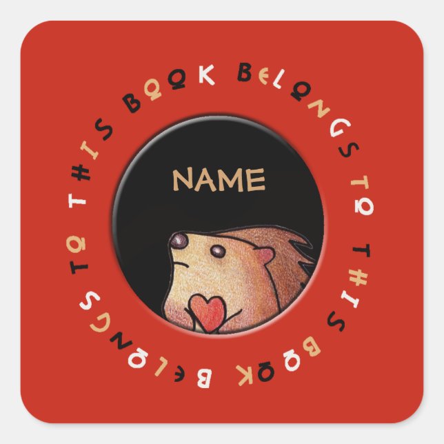 Aufkleber für personalisierte Igel (Vorderseite)