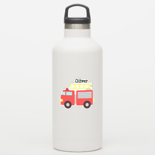 Aufkleber für personalisierte Kinder mit rotem Feu