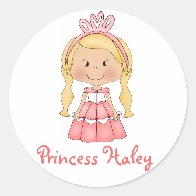 Aufkleber für personalisierte Princess-Lollipop-Et (Vorderseite)
