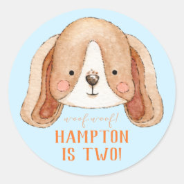 Aufkleber für personalisierte Welpenhunde Geburtst