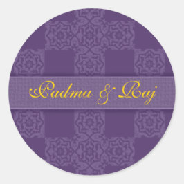 Aufkleber für personalisierten Lila Umschlag Aufkl