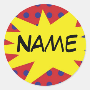 Aufkleber für personalisiertes Comic