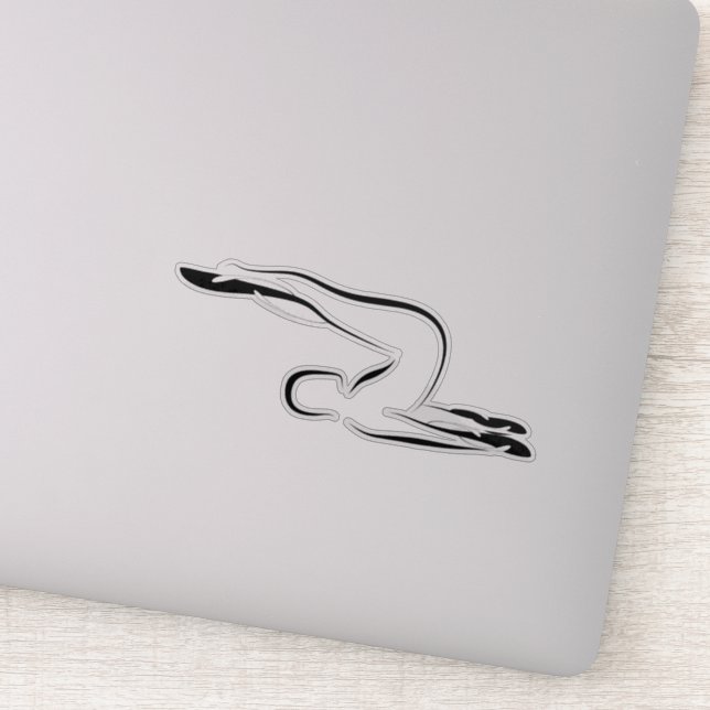 Aufkleber für Pilates-Pose (Detail)