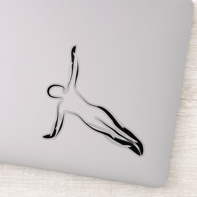Aufkleber für Pilates-Pose (Detail)