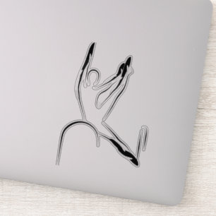 Aufkleber für Pilates-Pose