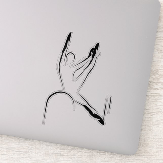 Aufkleber für Pilates-Pose (Detail)