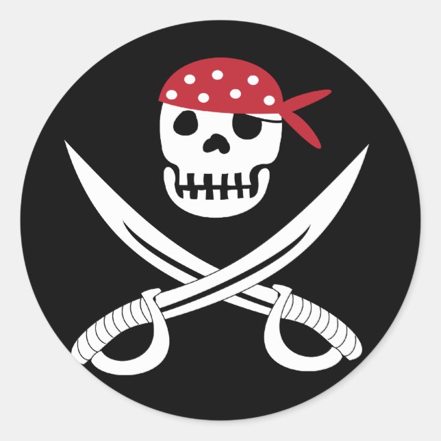 Aufkleber für Piratenflaggen (Vorderseite)