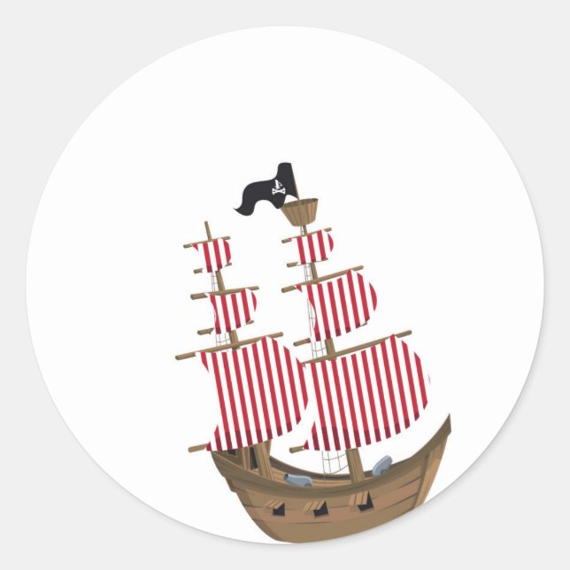 Aufkleber für Piratenschiffe (Vorderseite)