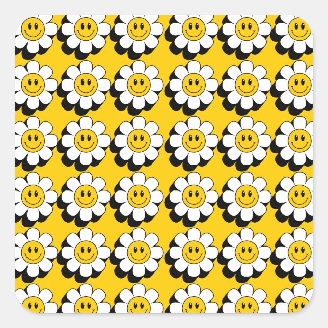 Aufkleber für Plural-Smiley-Blume (Vorderseite)