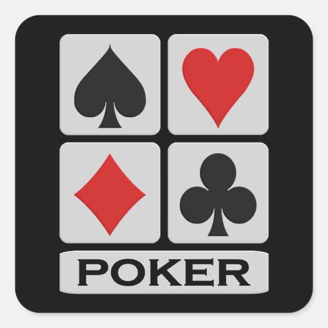 Aufkleber für Poker (Vorderseite)