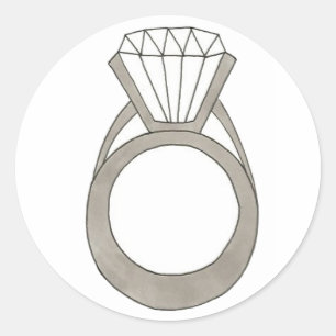 Aufkleber für Polterabend der Diamond-Verlobung
