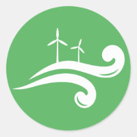 Aufkleber für Power mit alternativer grüner Energi