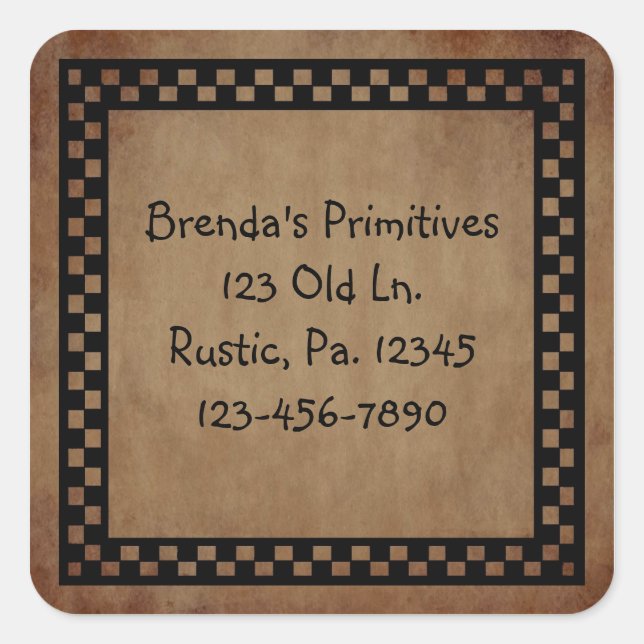 Aufkleber für primitive Karos (Vorderseite)