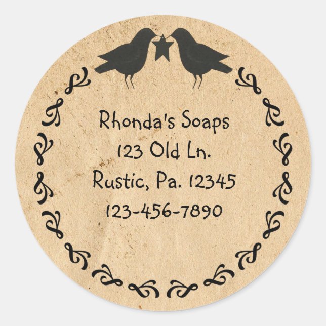 Aufkleber für primitive Krähen