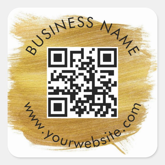 Aufkleber für QR-Code-Vorlagenquadrat (Vorderseite)