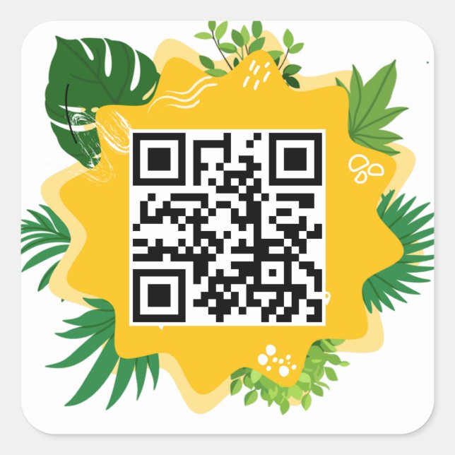 Aufkleber für QR-Code-Vorlagenquadrat (Vorderseite)