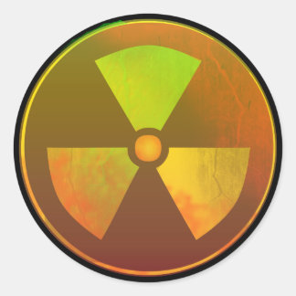 Aufkleber für radioaktive Nukleare Symbole