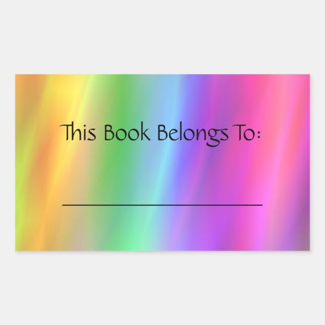 Aufkleber für Rainbow-Buchzeichen (Vorderseite)