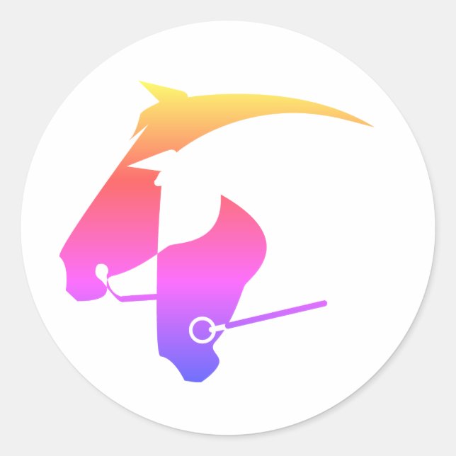 Aufkleber für Rainbow-Pferdeköpfe (Vorderseite)