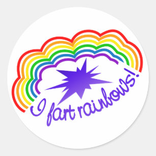 Aufkleber für Regenbogen-Furzen