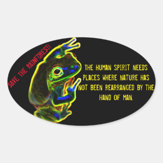 Aufkleber für Regenwald gerettet