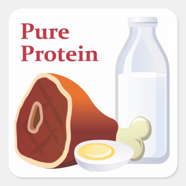 Aufkleber für reines Protein (Vorderseite)