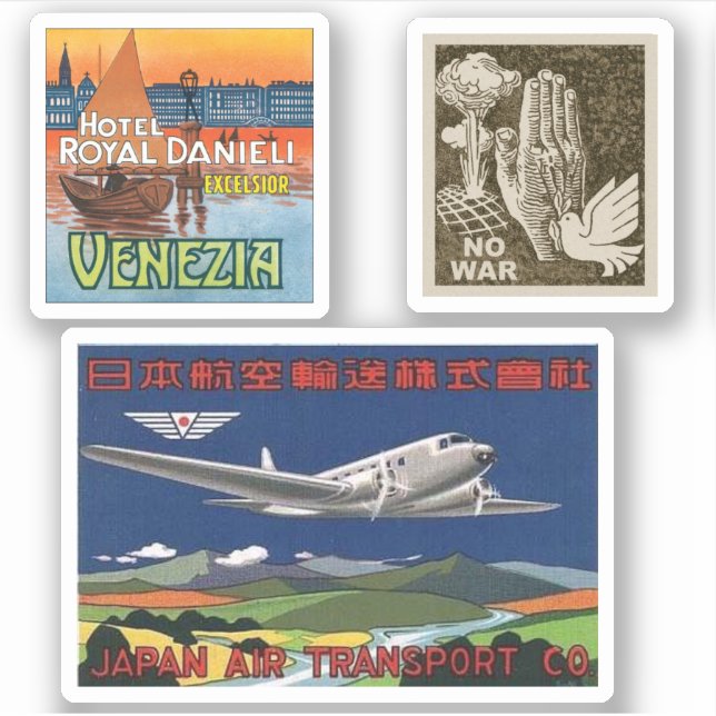 Aufkleber für Reisegepäck aus Mini-Jahrgang (Vorderseite)