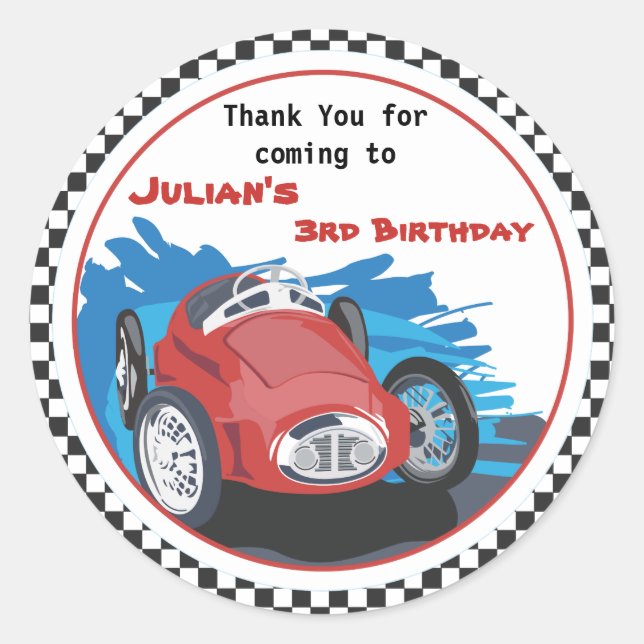 Aufkleber für Rennwagen (Vorderseite)