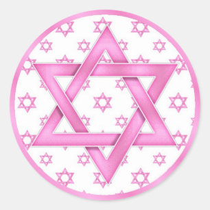 Aufkleber für rosa Bat Mitzvah-Kuchen