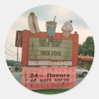 Aufkleber für rosa Eiscreme