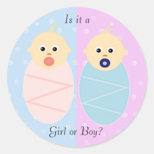 Aufkleber für Rosa und Blaues Geschlecht