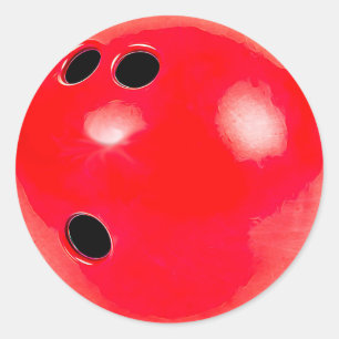 Aufkleber für Rot-Bowling-Ball