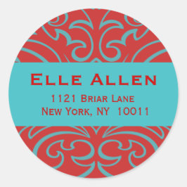 Aufkleber für Rot- und AquakulturDamaskus, individ