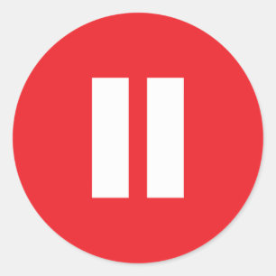 Aufkleber für Rot und Weiß-Pause