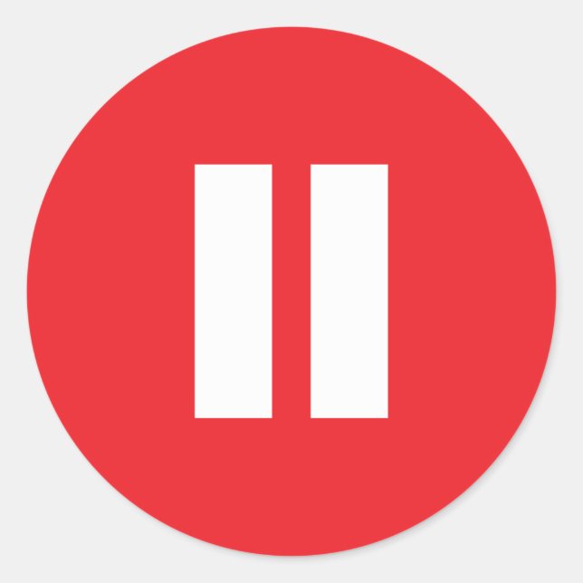 Aufkleber für Rot und Weiß-Pause (Vorderseite)