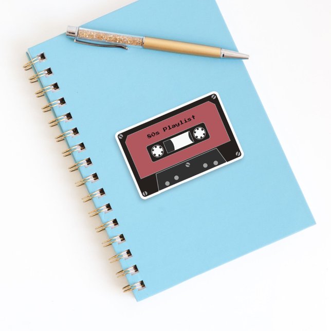 Aufkleber für Rote Kassetten (Red Cassette Tape Sticker)