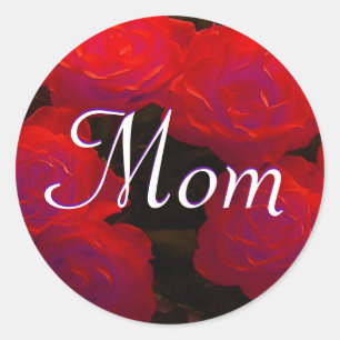 Aufkleber für Rote Rosen der Mama