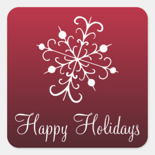 Aufkleber für Rote Schneeflocken