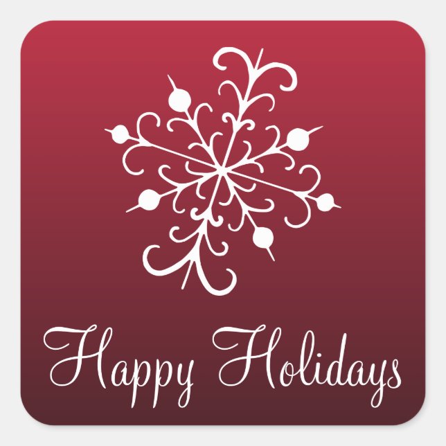 Aufkleber für Rote Schneeflocken (Vorderseite)