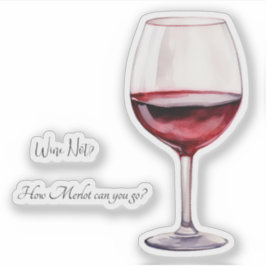 Aufkleber für Rotwein mit Funny Wine