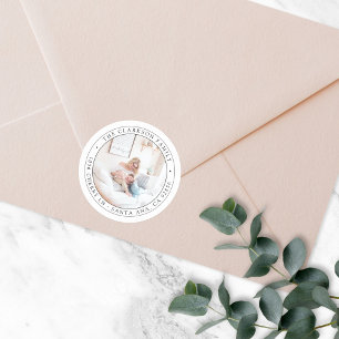 Aufkleber für Rücksendeadresse, klassisches Foto